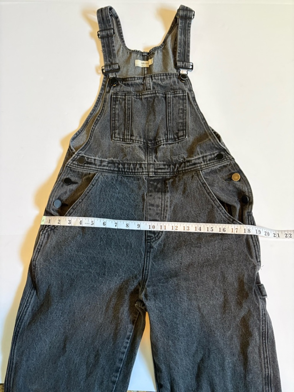 twik Black Denim Overalls Jumpsuit, Sz XS - Picture 13 of 14
